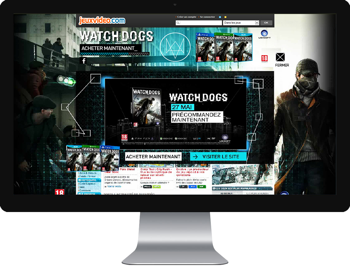 Watchdogs Digital campaign: Homepage Take Over