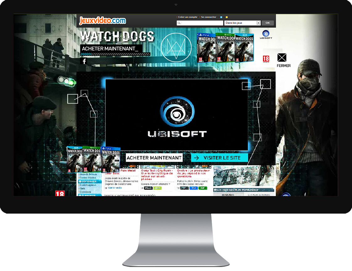 Watchdogs Digital campaign: Homepage Take Over